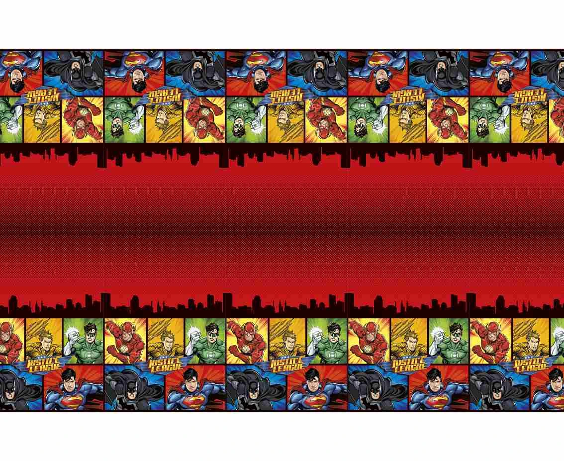 Justice League Foil Tablecloth, 137x213 cm